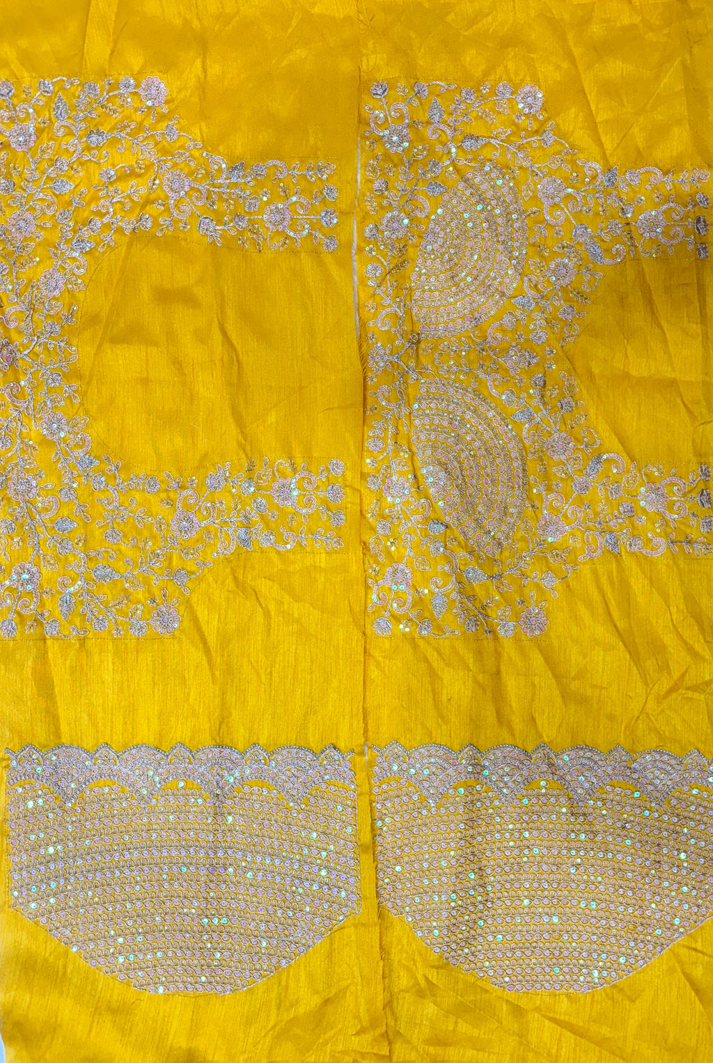 Party Wear Saree With Sequence And Cording Embroidery Work