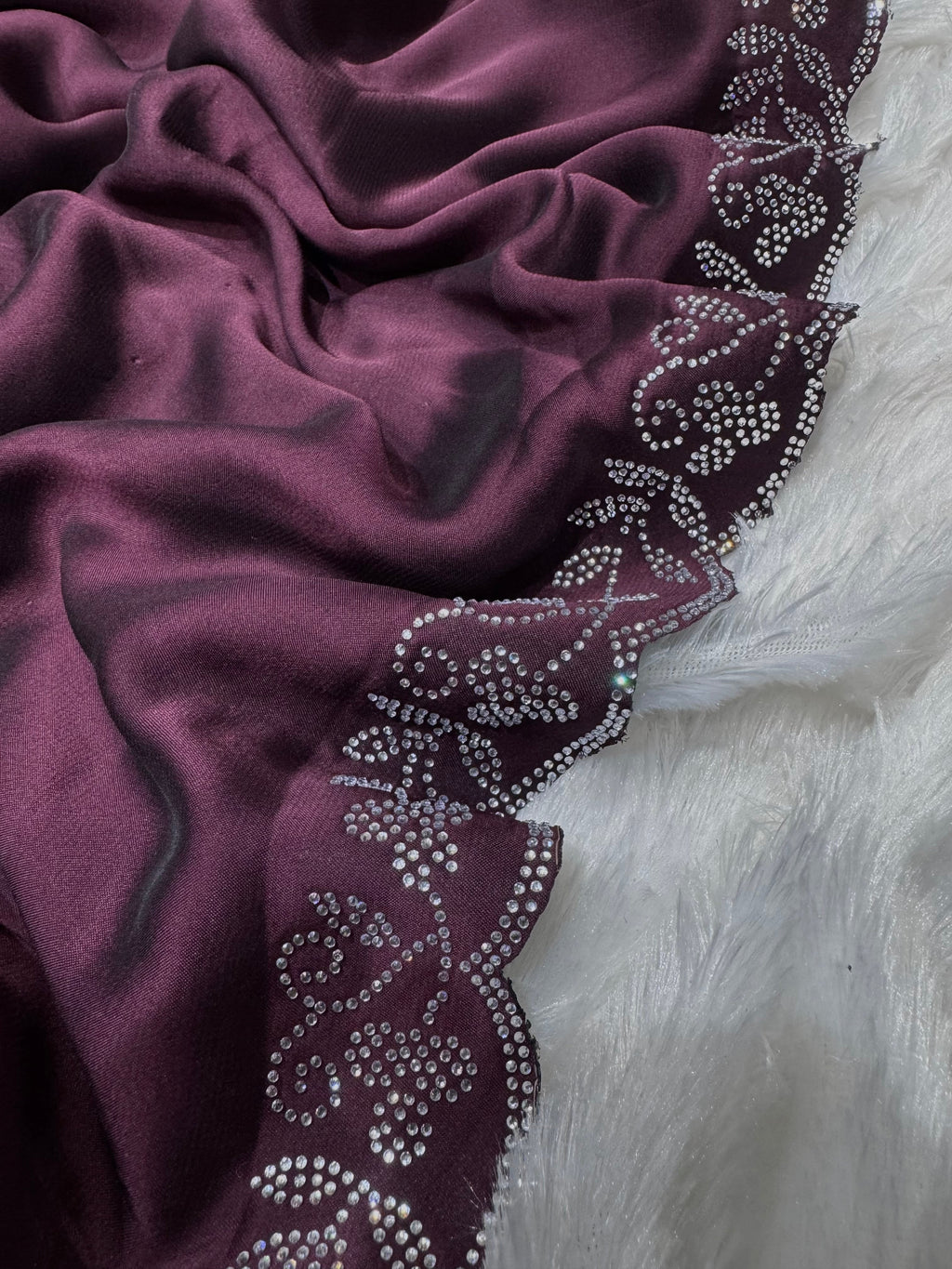 Party Wear Beautiful Saree With Diamond Work