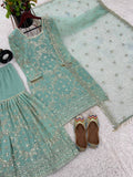 Beautiful Party Wear Top-Bottom And Dupatta Set
