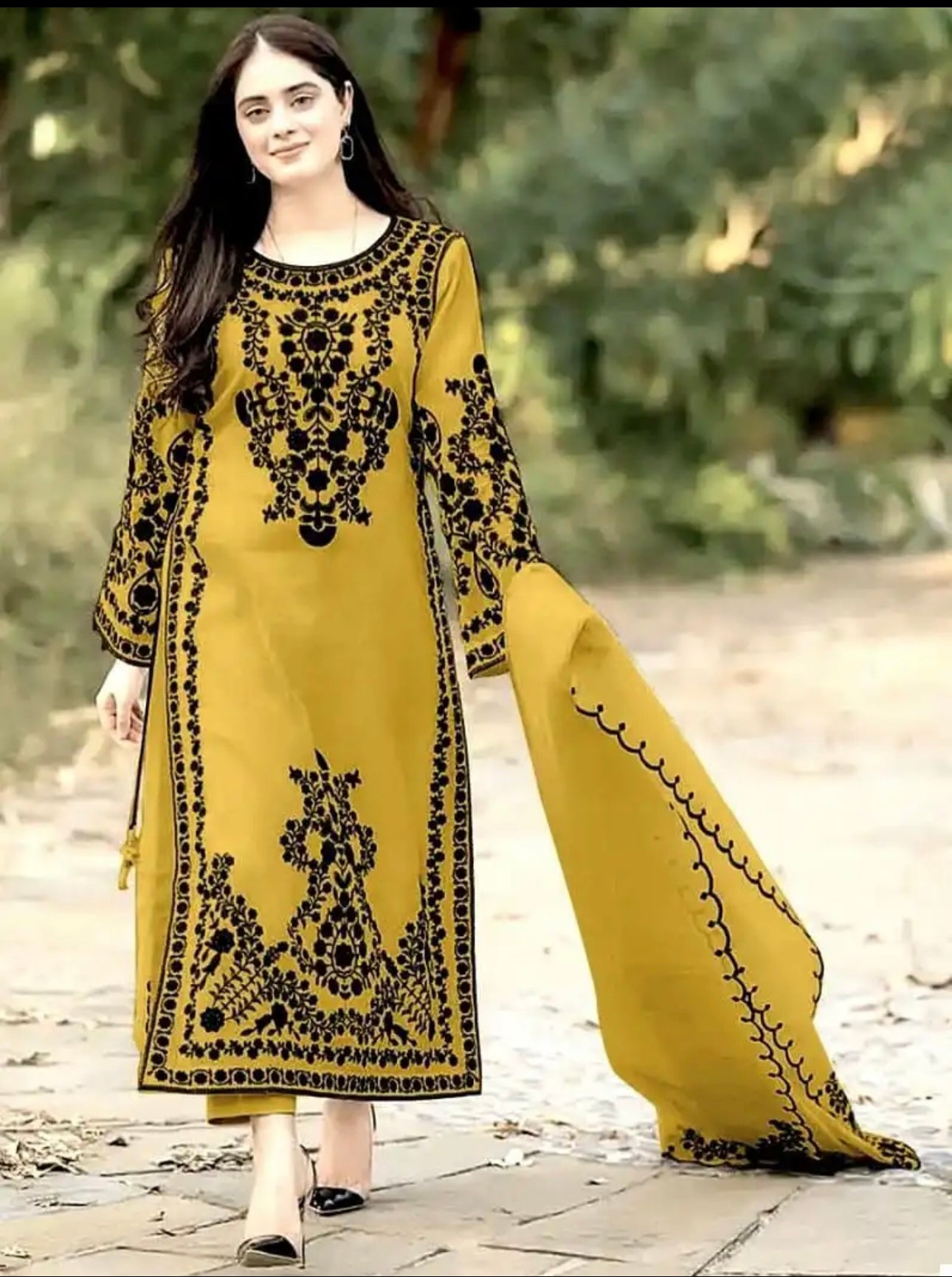 Designer Party Wear Top Bottom With Dupatta With Heavy Embroidery Work
