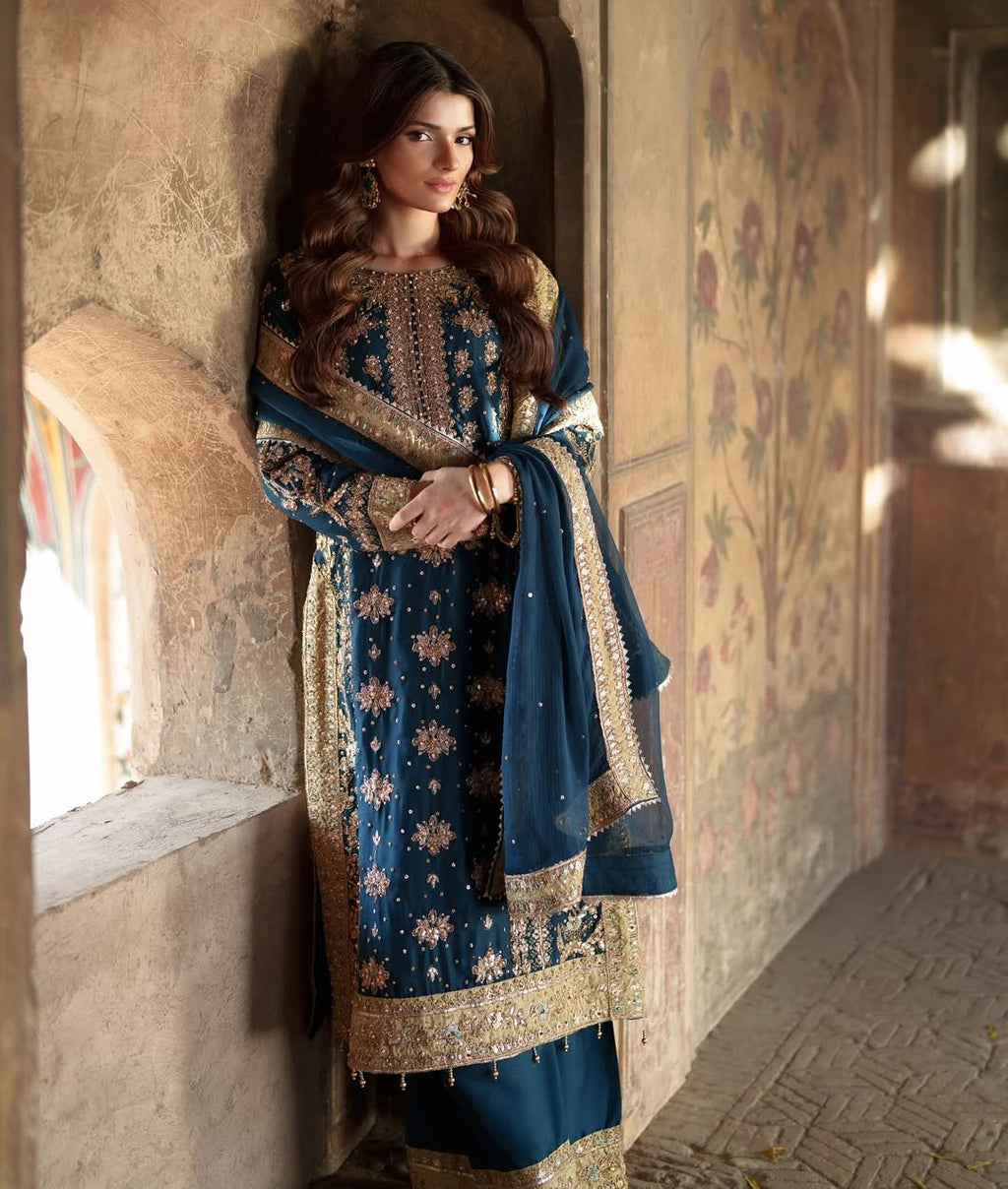 Fancy Top-Bottom And Dupatta With Embroidery Sequence Work