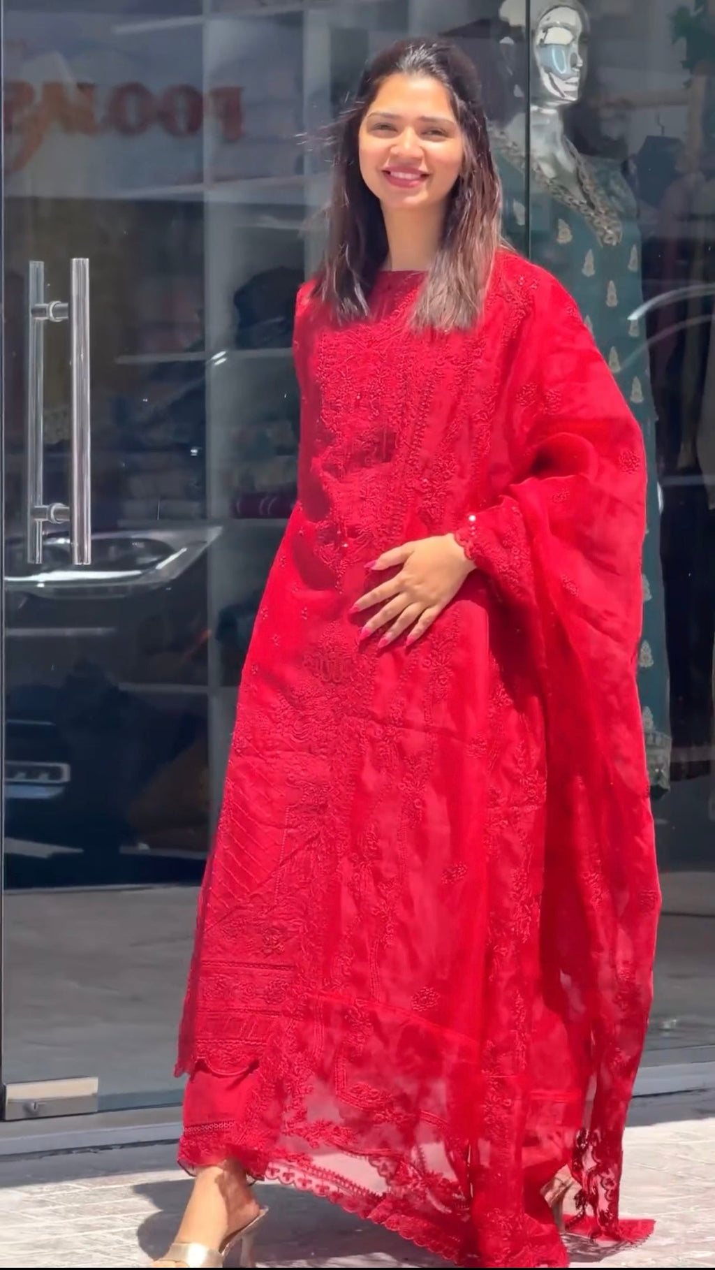 Designer Party Wear Look Heavy Faux Georgette Top Bottom & Dupatta Set