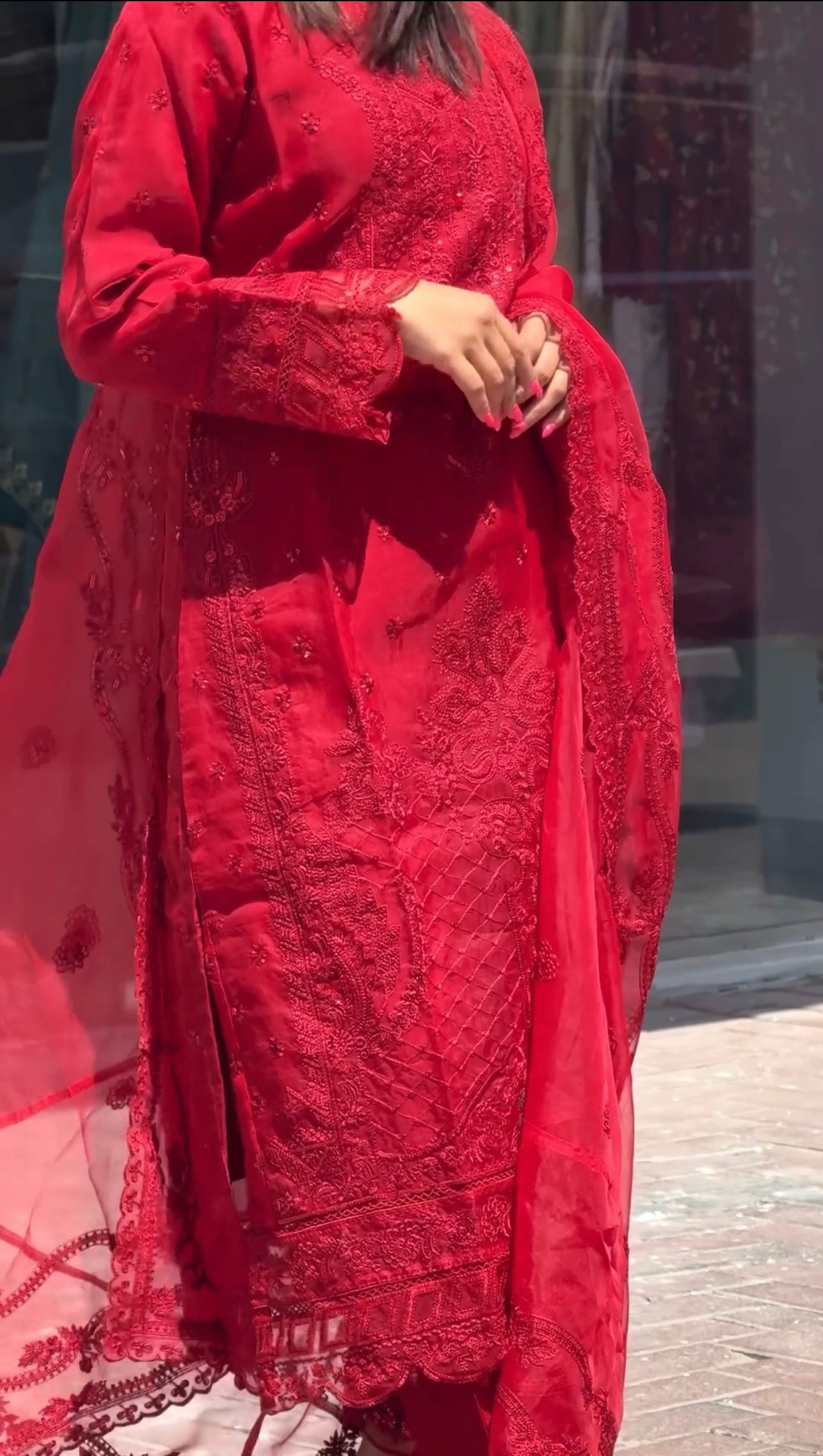 Designer Party Wear Look Heavy Faux Georgette Top Bottom & Dupatta Set