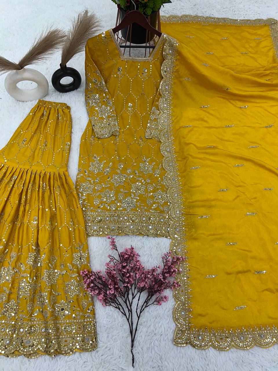 Beautiful Party Wear Top-Bottom And Dupatta
