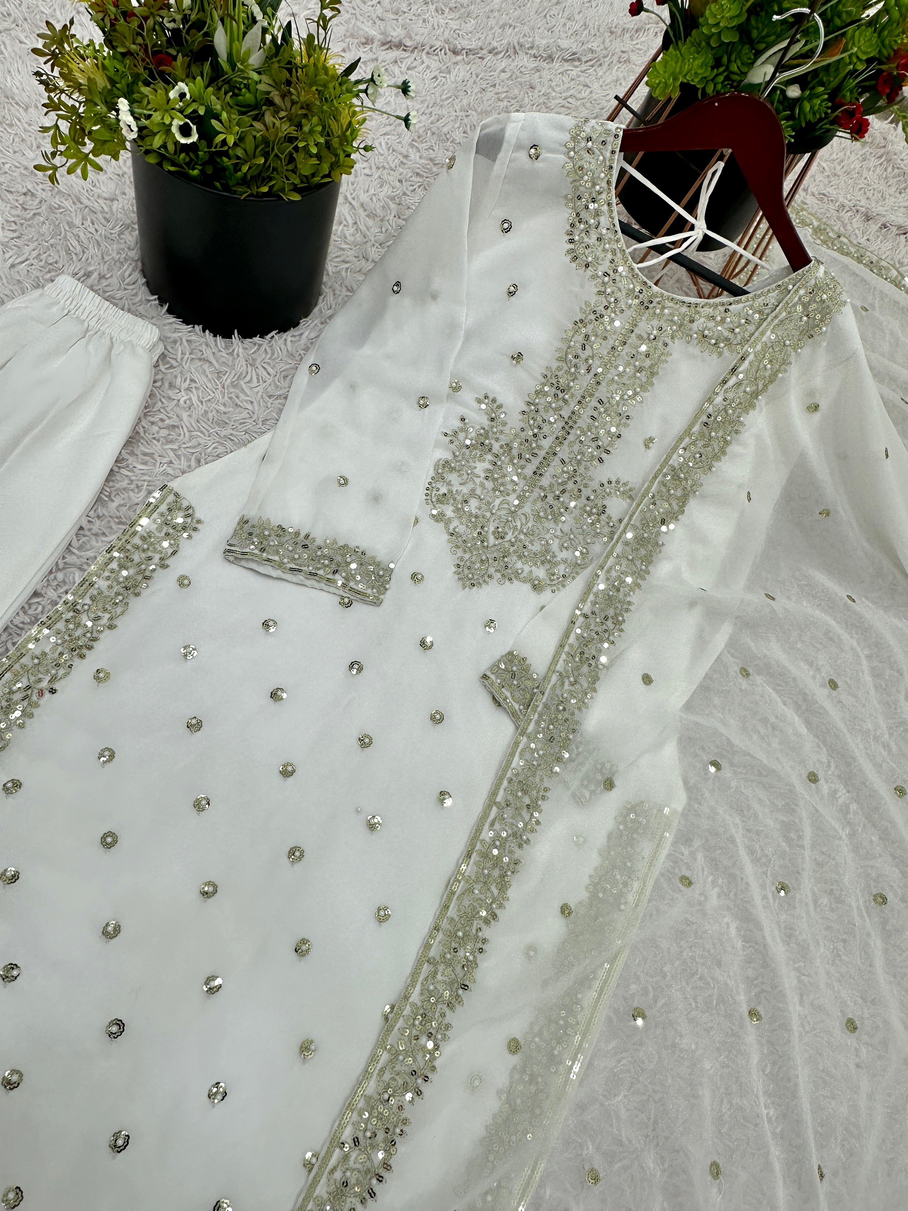 Designer Party Wear Look Fancy Top-Dupatta and Fully Stitched Sharara