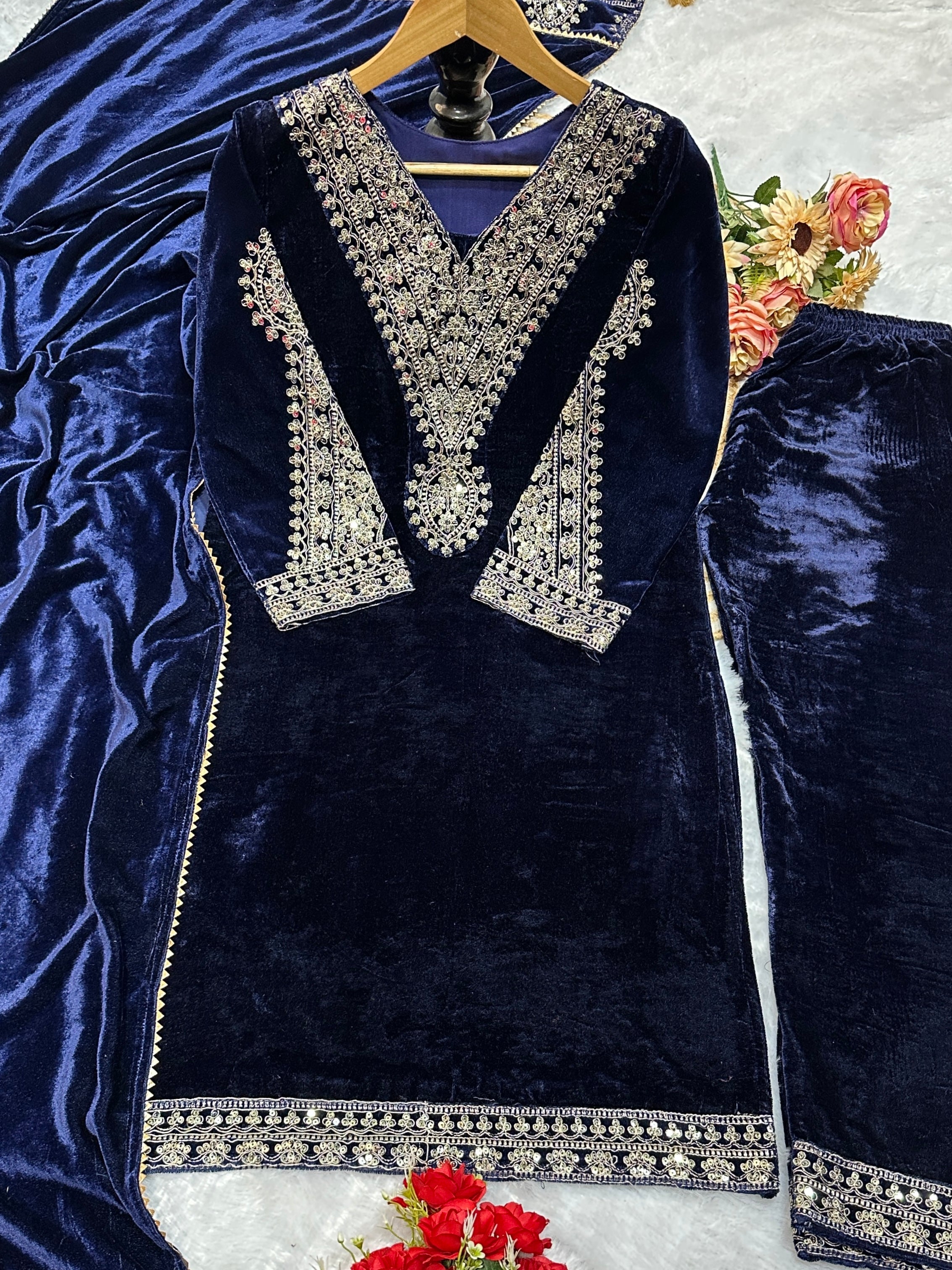 डिजाइनर पार्टी वेयर लुक: टॉप, प्लाजो और दुपट्टा