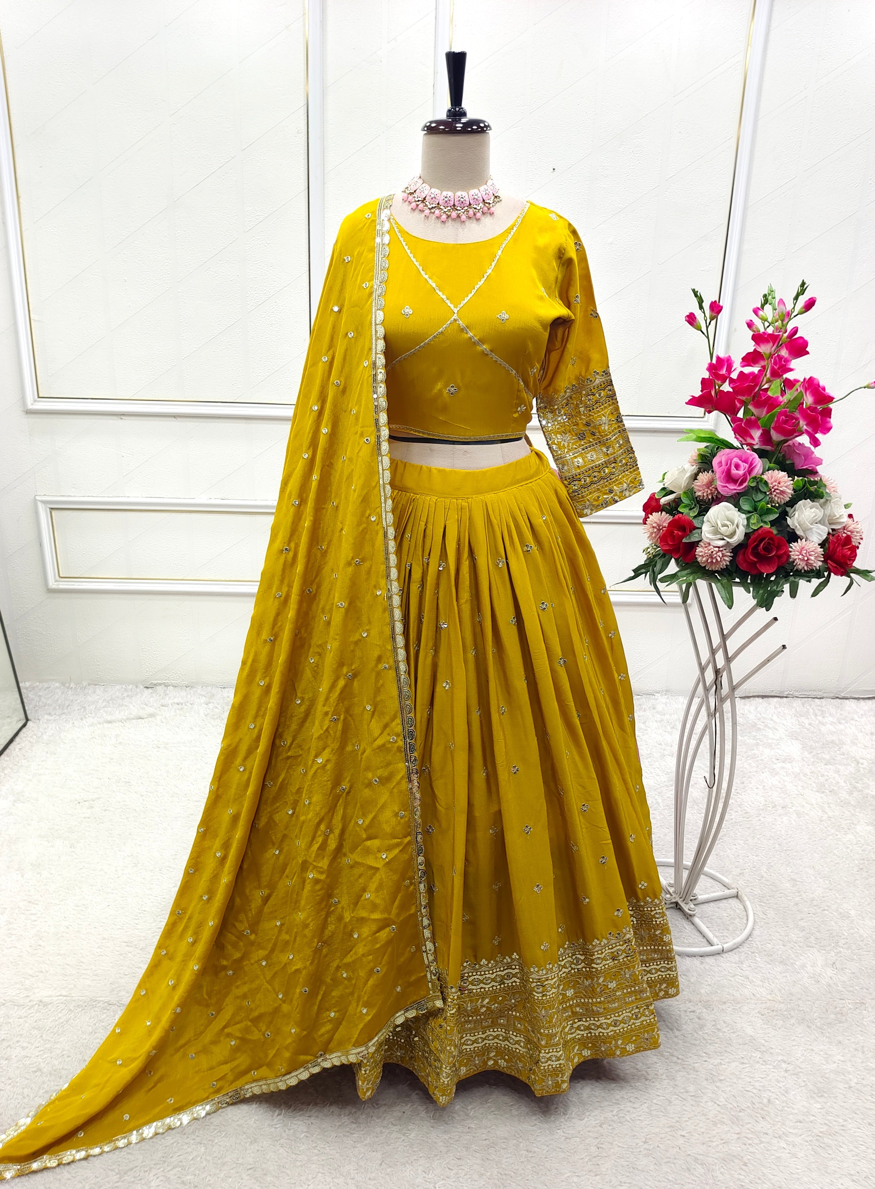 Party Wear Lehenga Choli With Embroidery Sequence Work