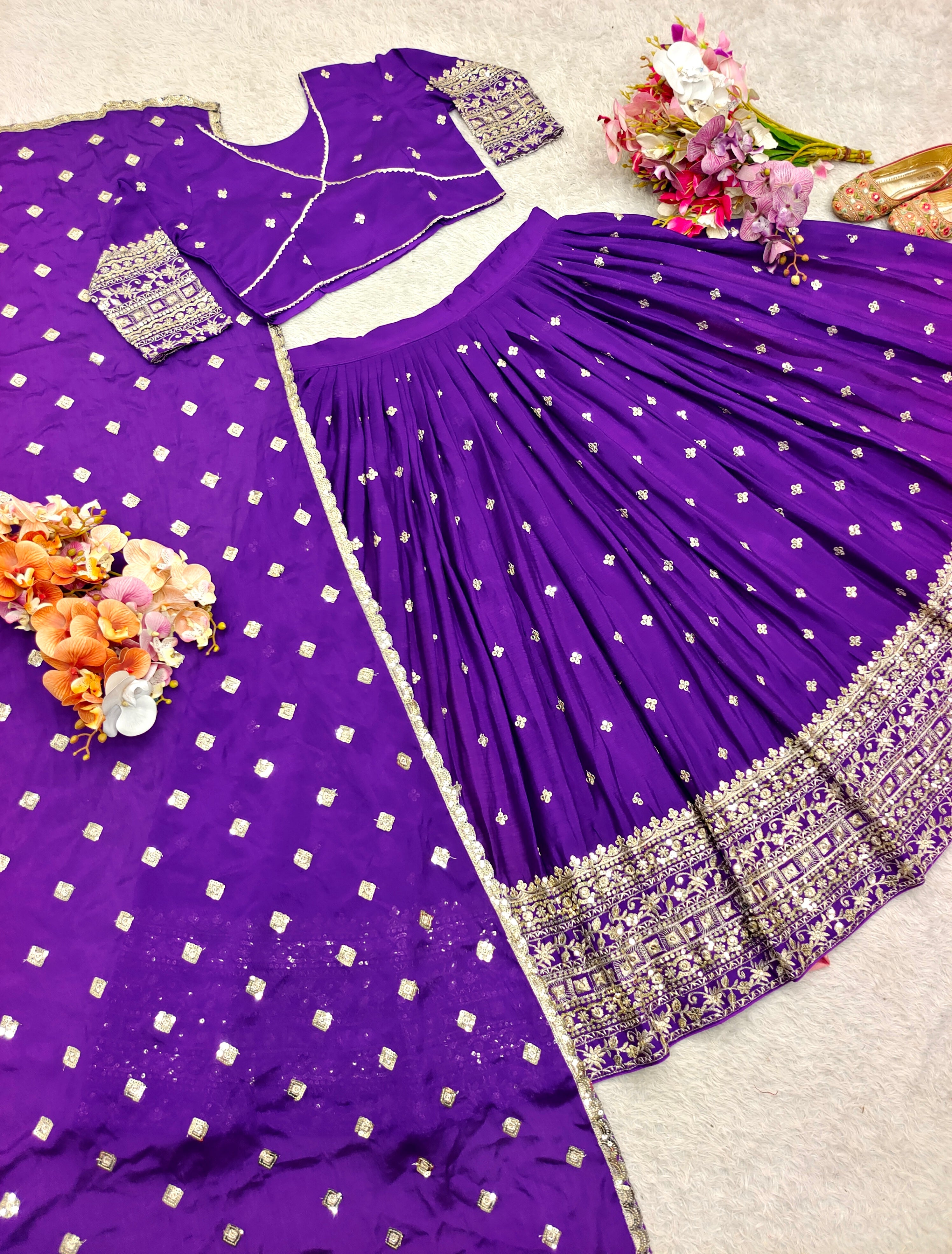 Party Wear Lehenga Choli With Embroidery Sequence Work