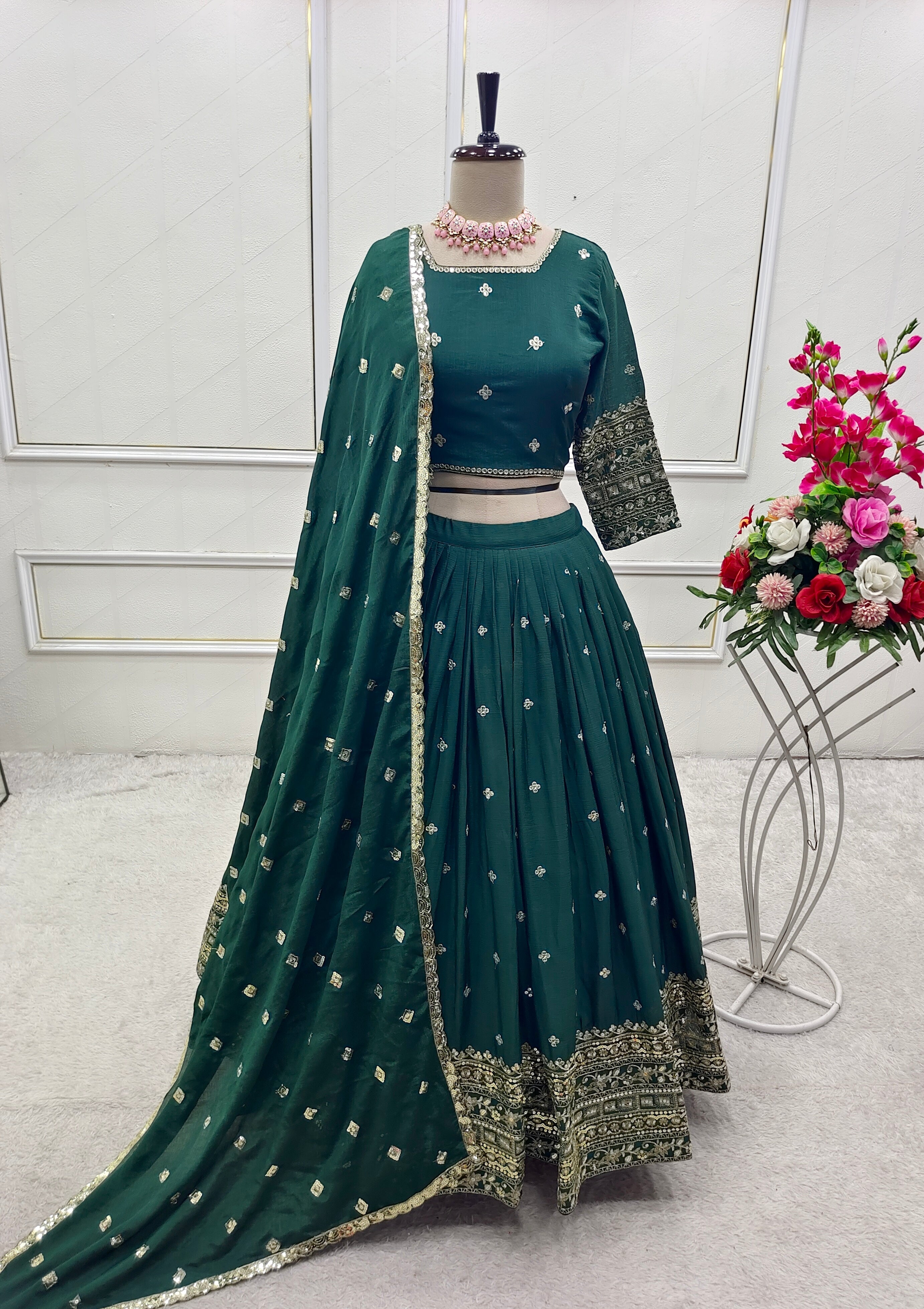 Party Wear Lehenga Choli With Embroidery Sequence Work