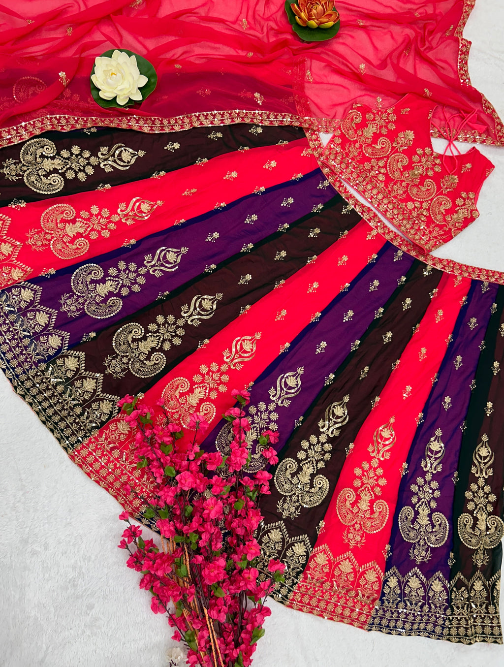Designer Party Wear Lehenga Choli With Embroidery Work