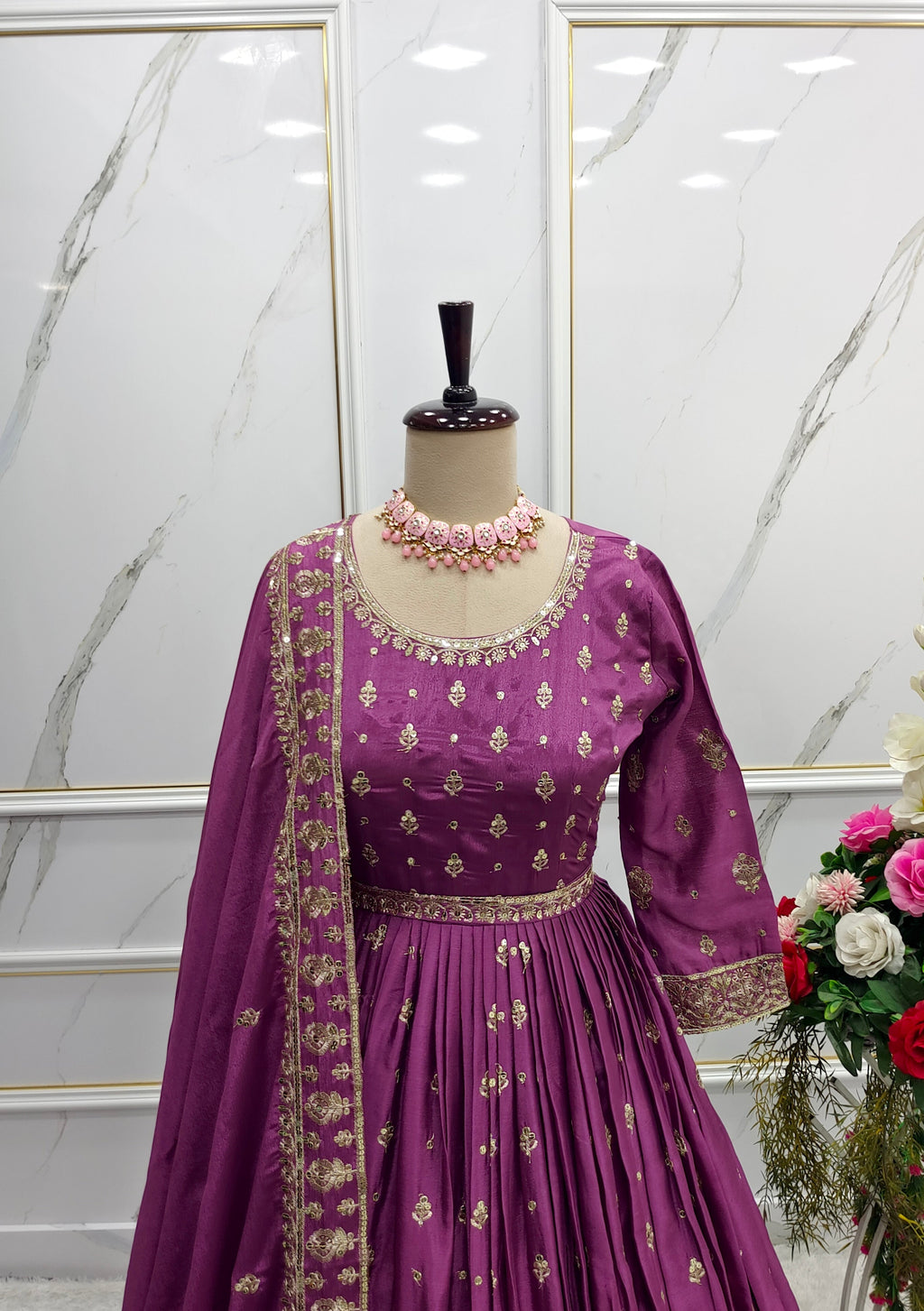 Beautiful Party Wear Gown -Pent And Dupatta