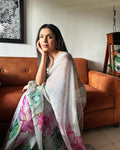 Party Wear Designer Saree With Beautiful Floral Print