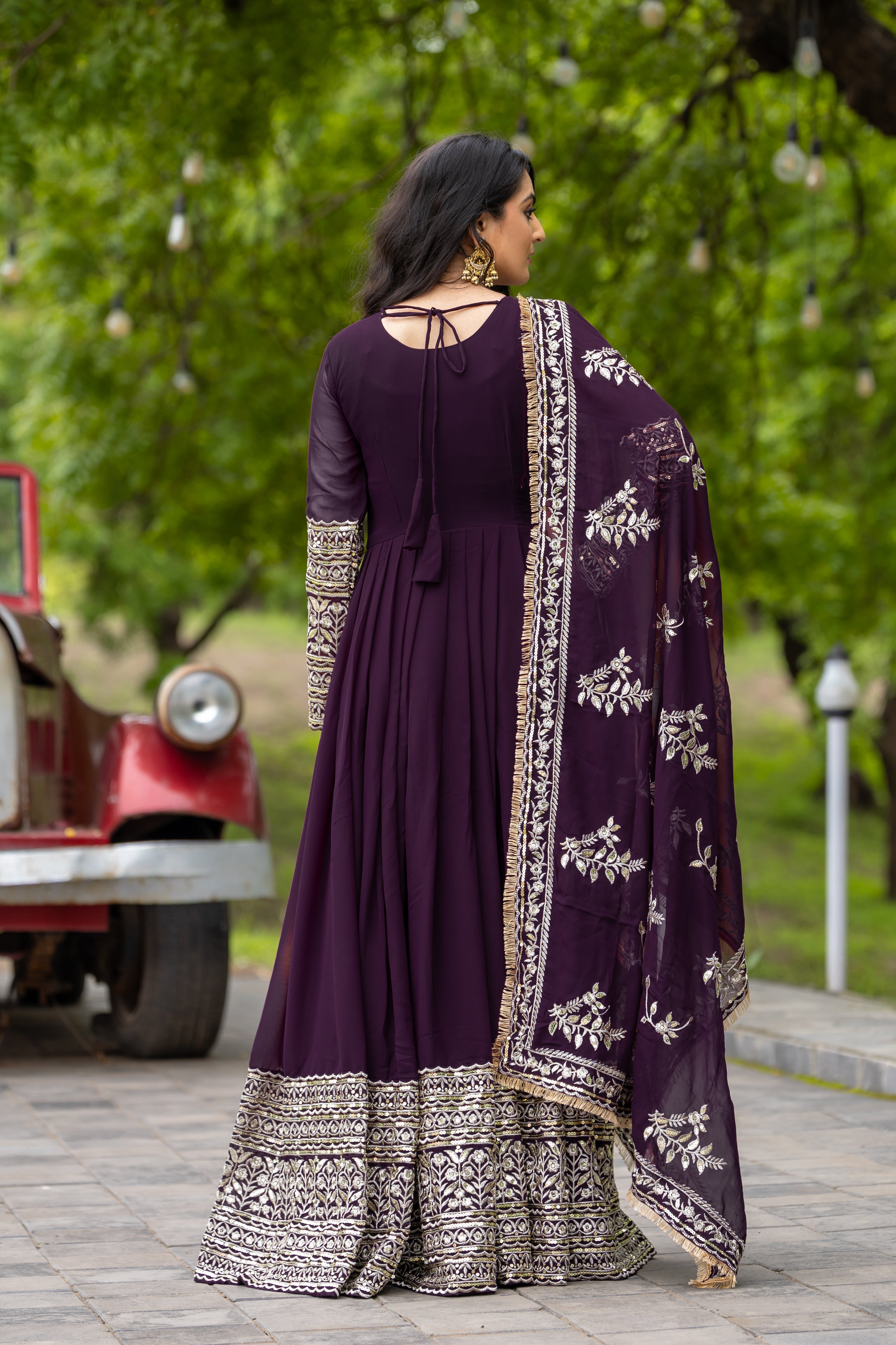 Designer Party Wear Look Gown With Dupatta