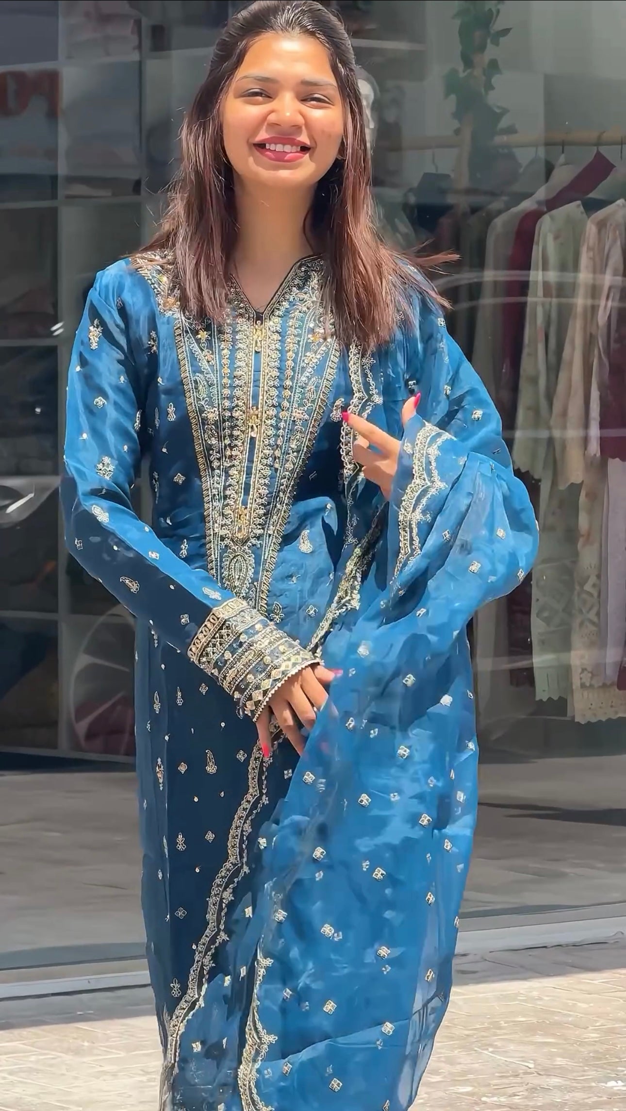 Beautiful Party Wear Look Heavy Organza Silk Top Bottom & Dupatta Set