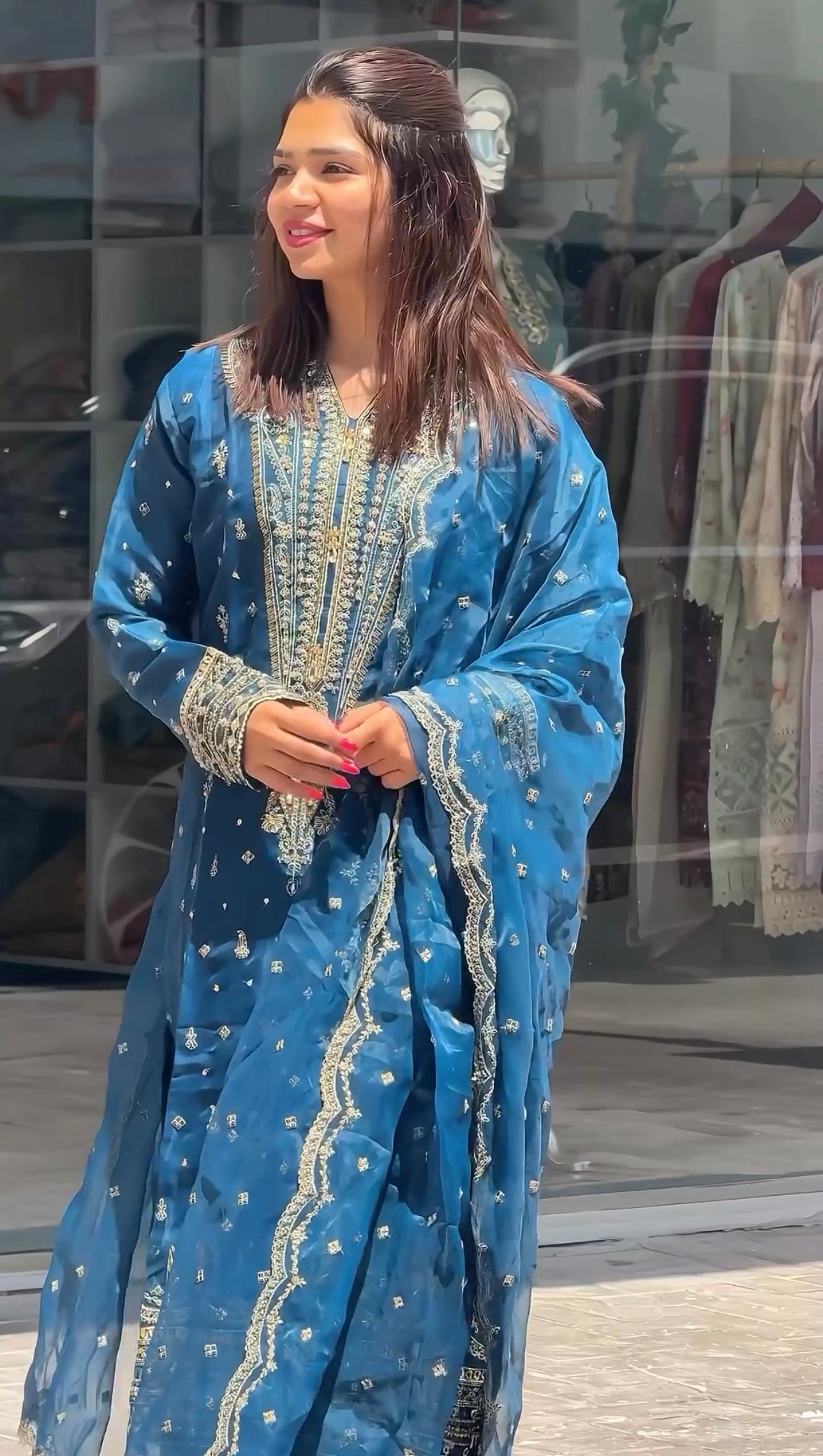 Beautiful Party Wear Look Heavy Organza Silk Top Bottom & Dupatta Set