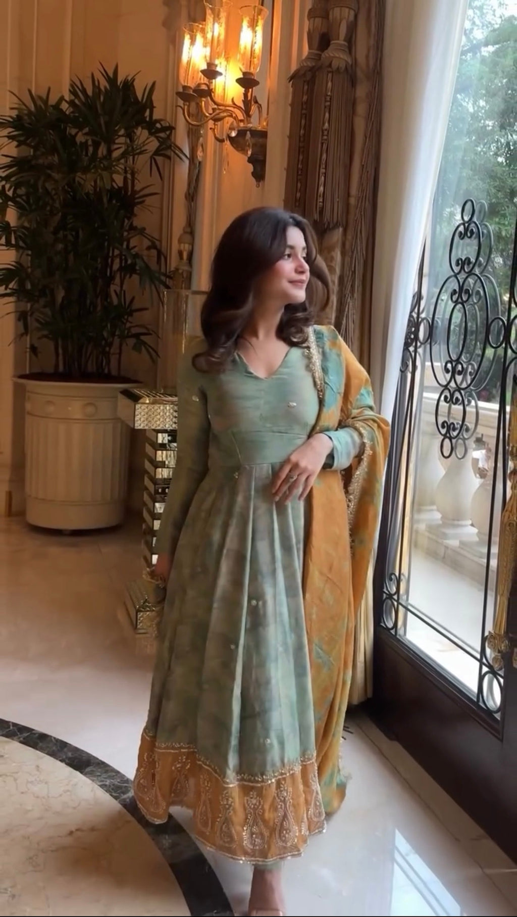 Designer Party Wear Look Gown-Dupatta in Heavy Embroidery Sequence Work