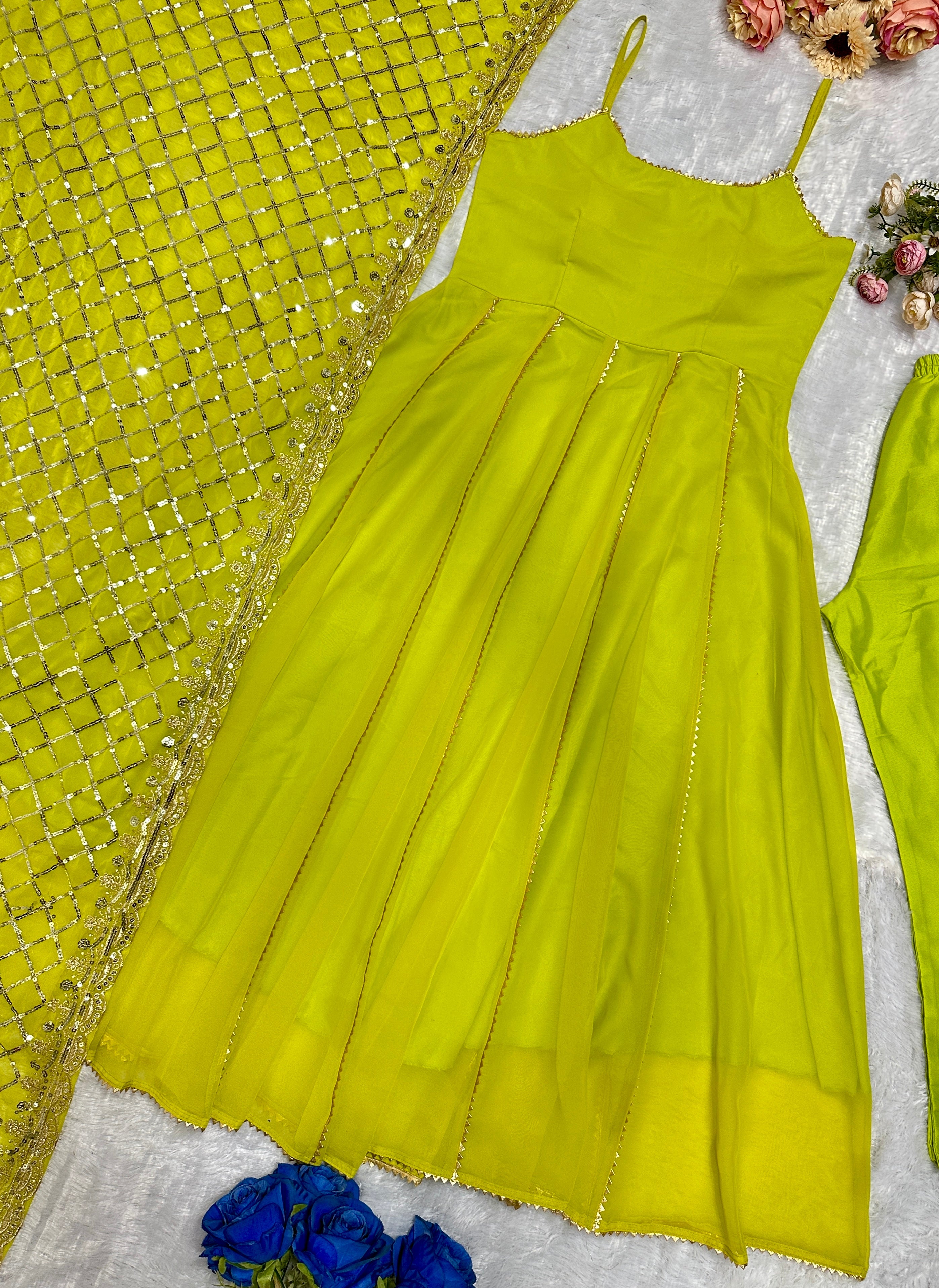 Party Wear Designer Gown Pent And Dupatta