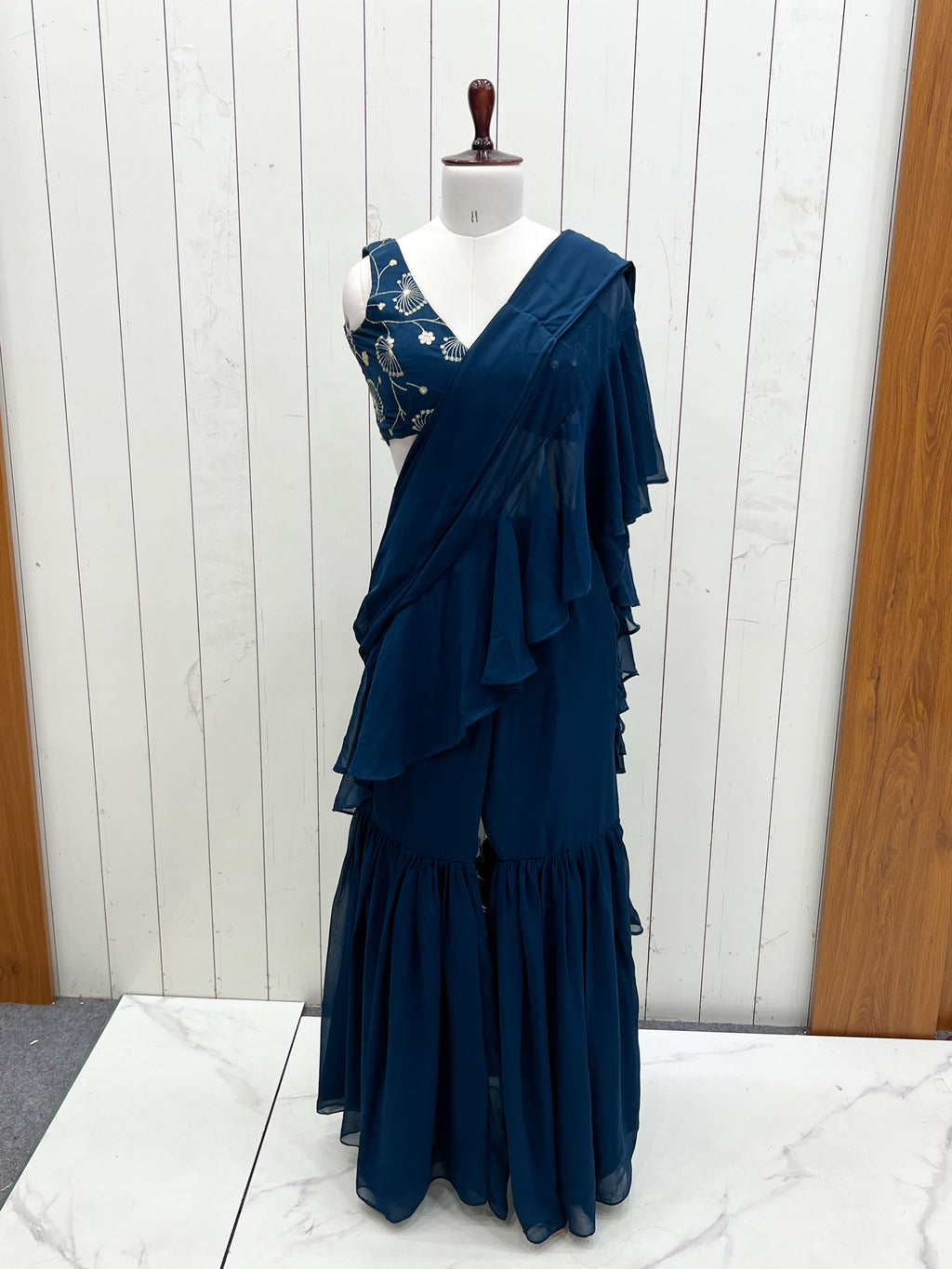 Designer Party Wear Ready To Wear Sharara Saree