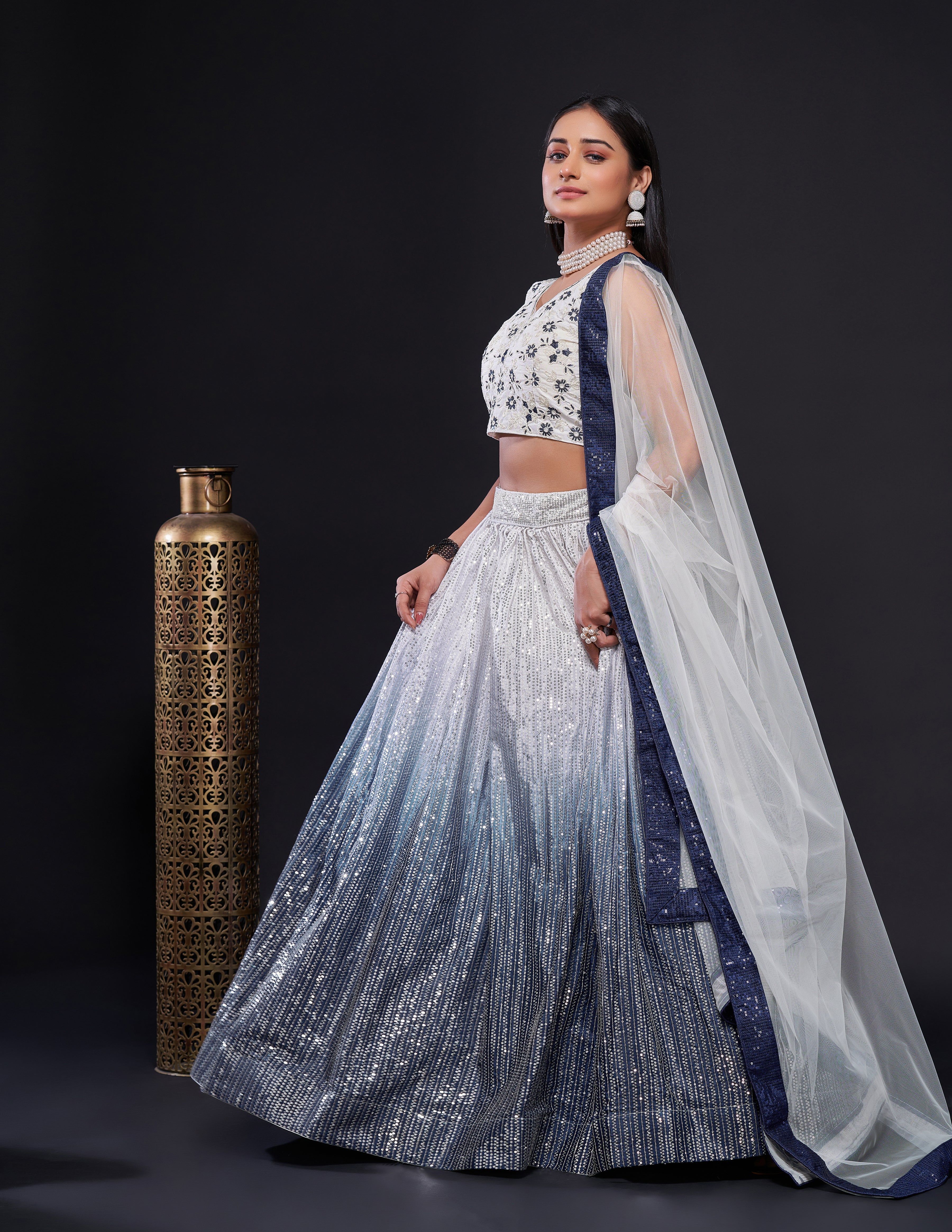 Party Wear Lehenga Choli With Sequence Work