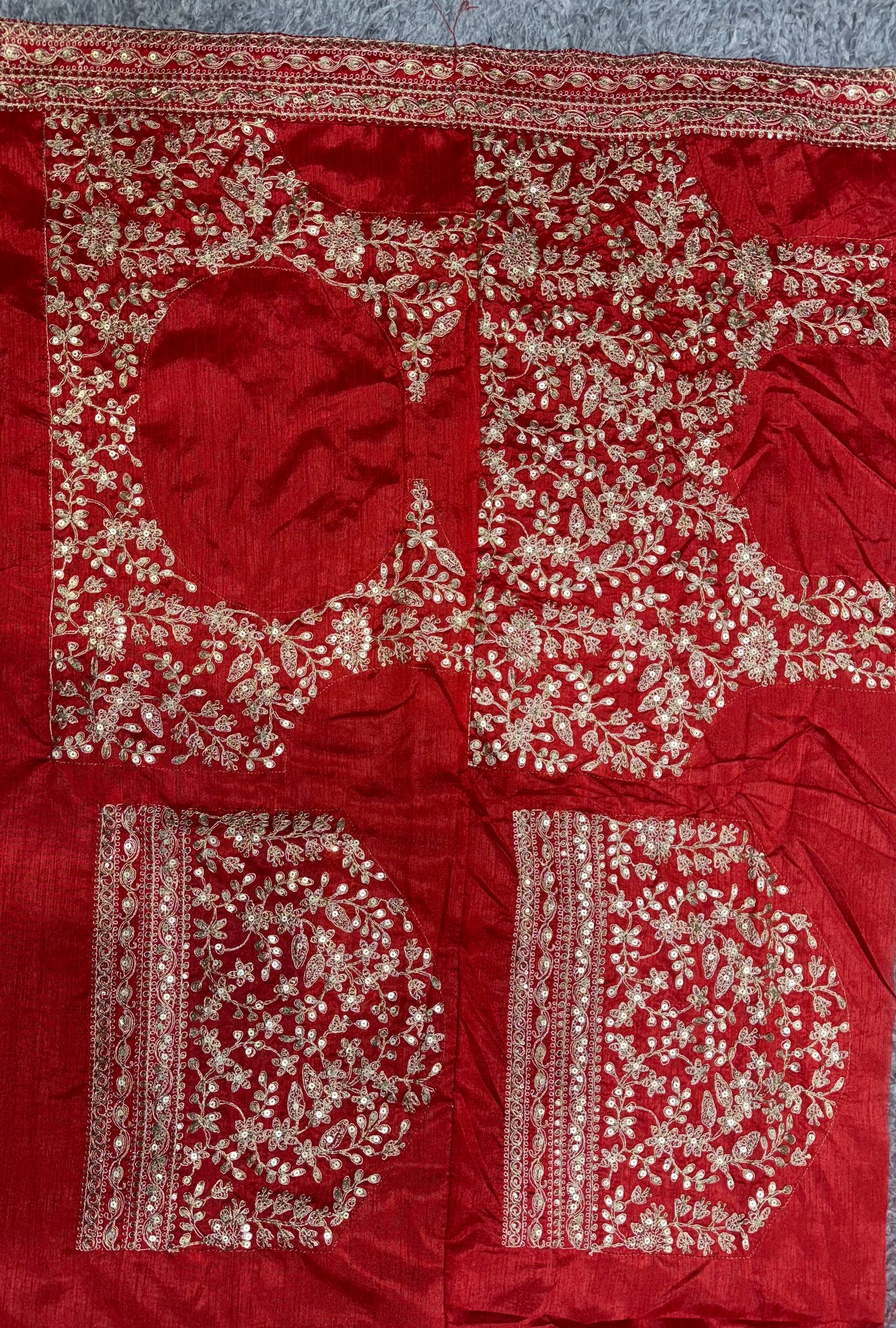 Trending Saree With Sequence And Dori Embroidery Work