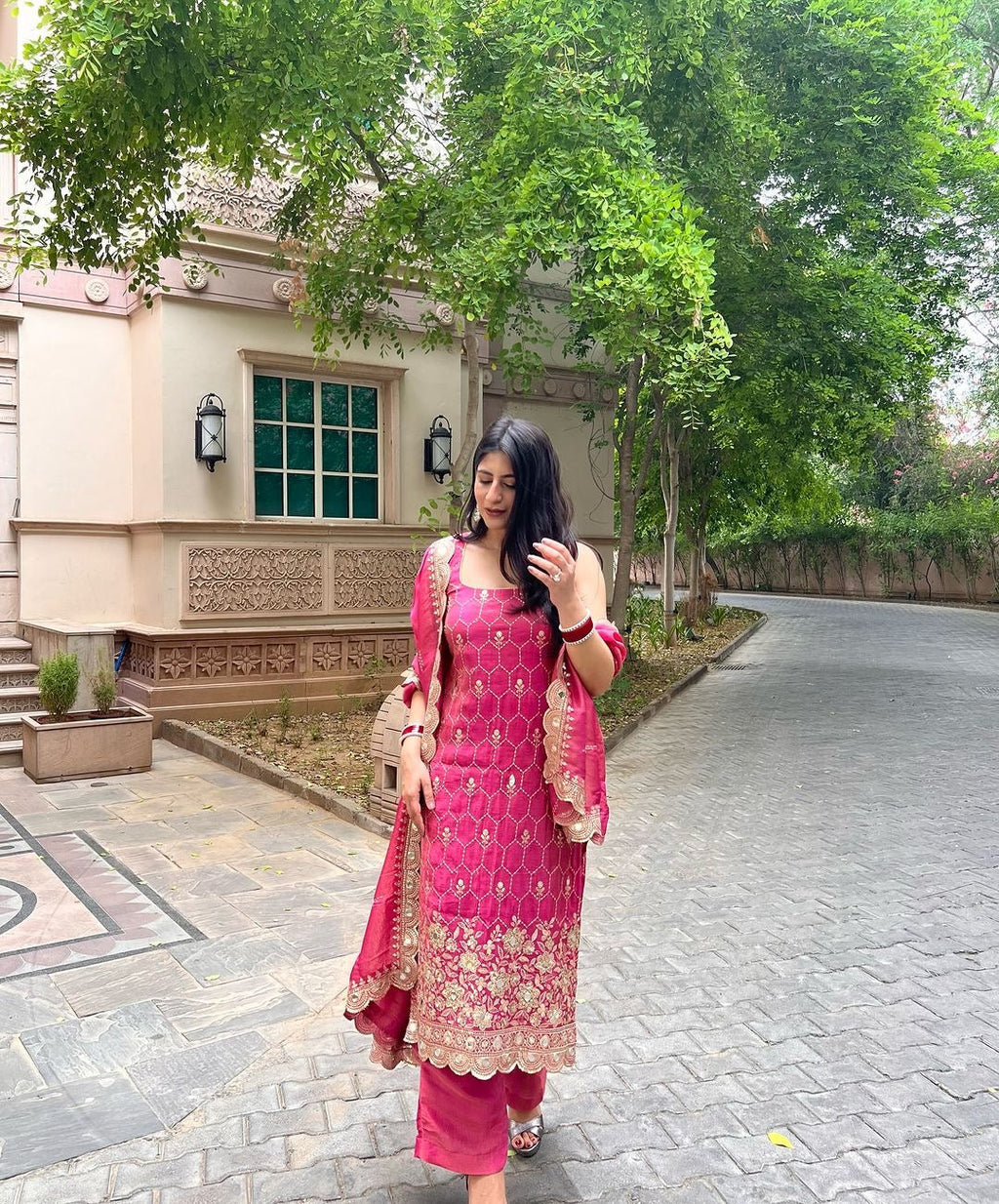 Beautiful Party Wear Top-Bottom And Dupatta