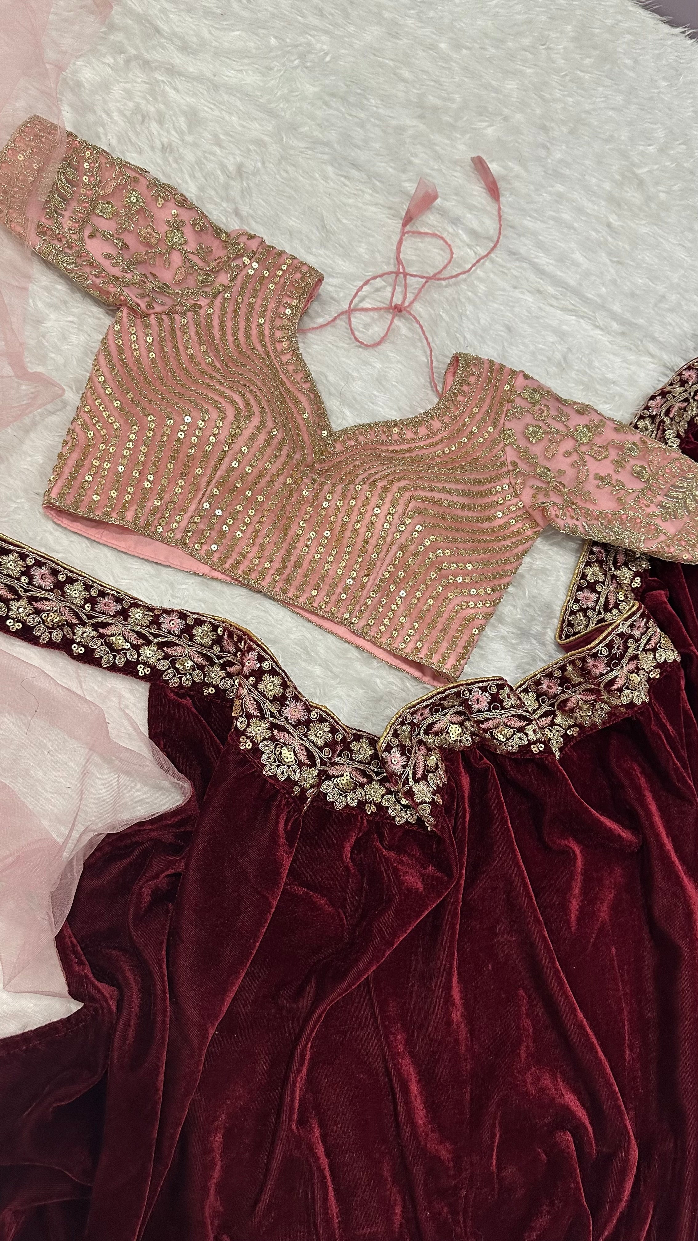 Party Wear Beautiful Saree With Thread & Dori work