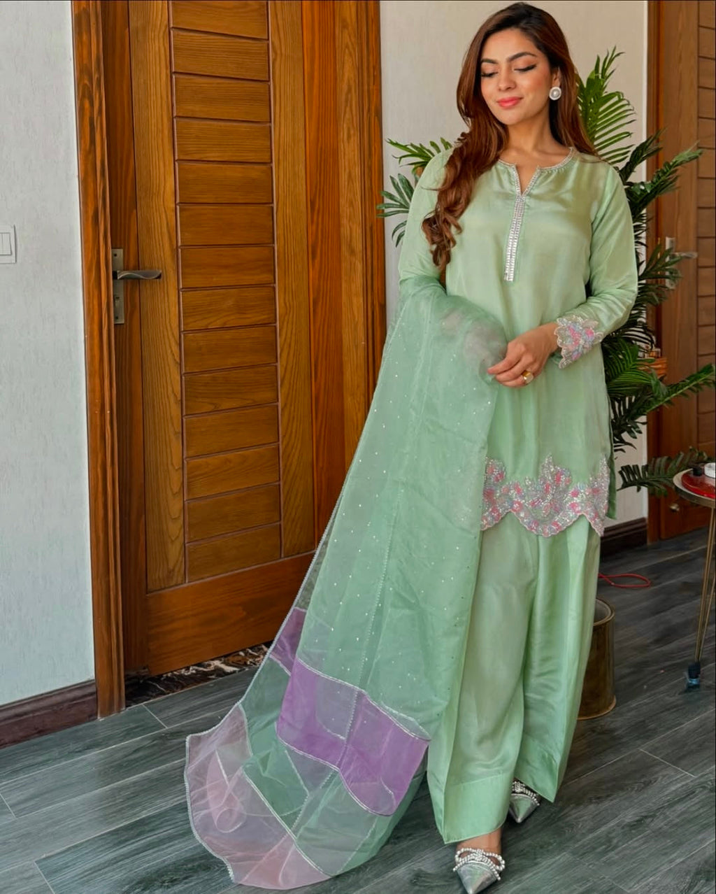 Party Wear Look Designer Top And Bottom With Dupatta