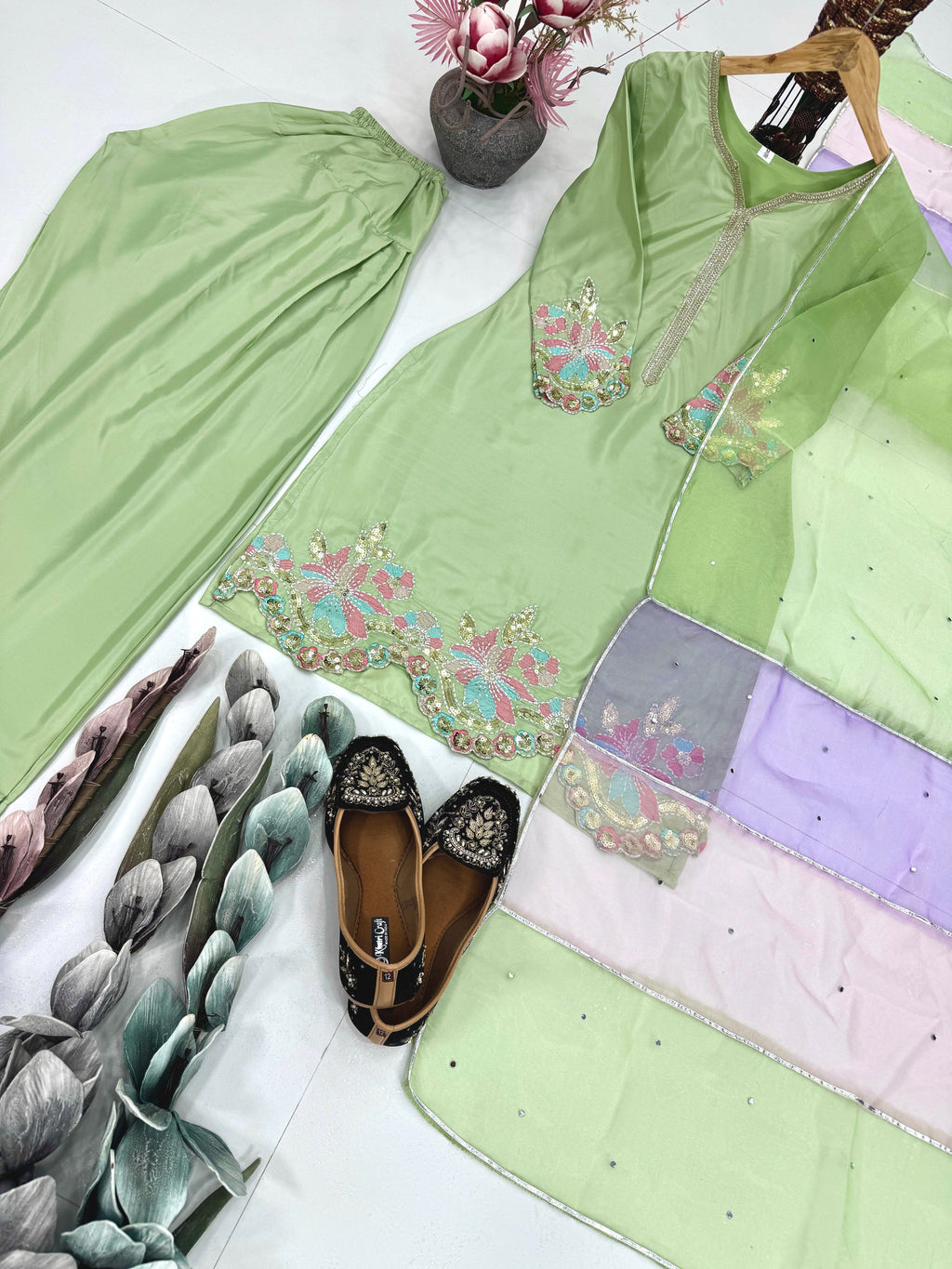 Party Wear Look Designer Top And Bottom With Dupatta