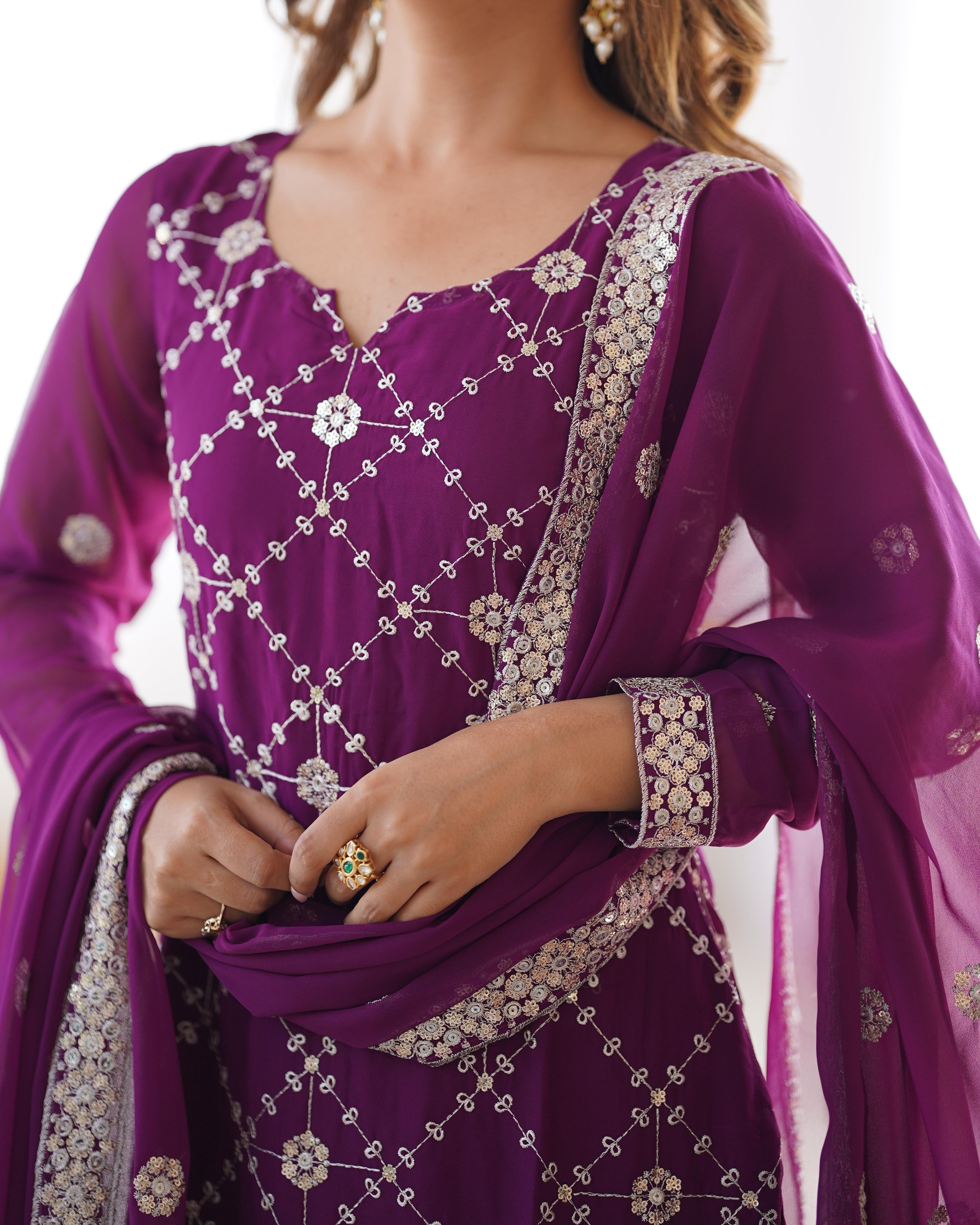 Beautiful Party Wear Top Bottom With Dupatta