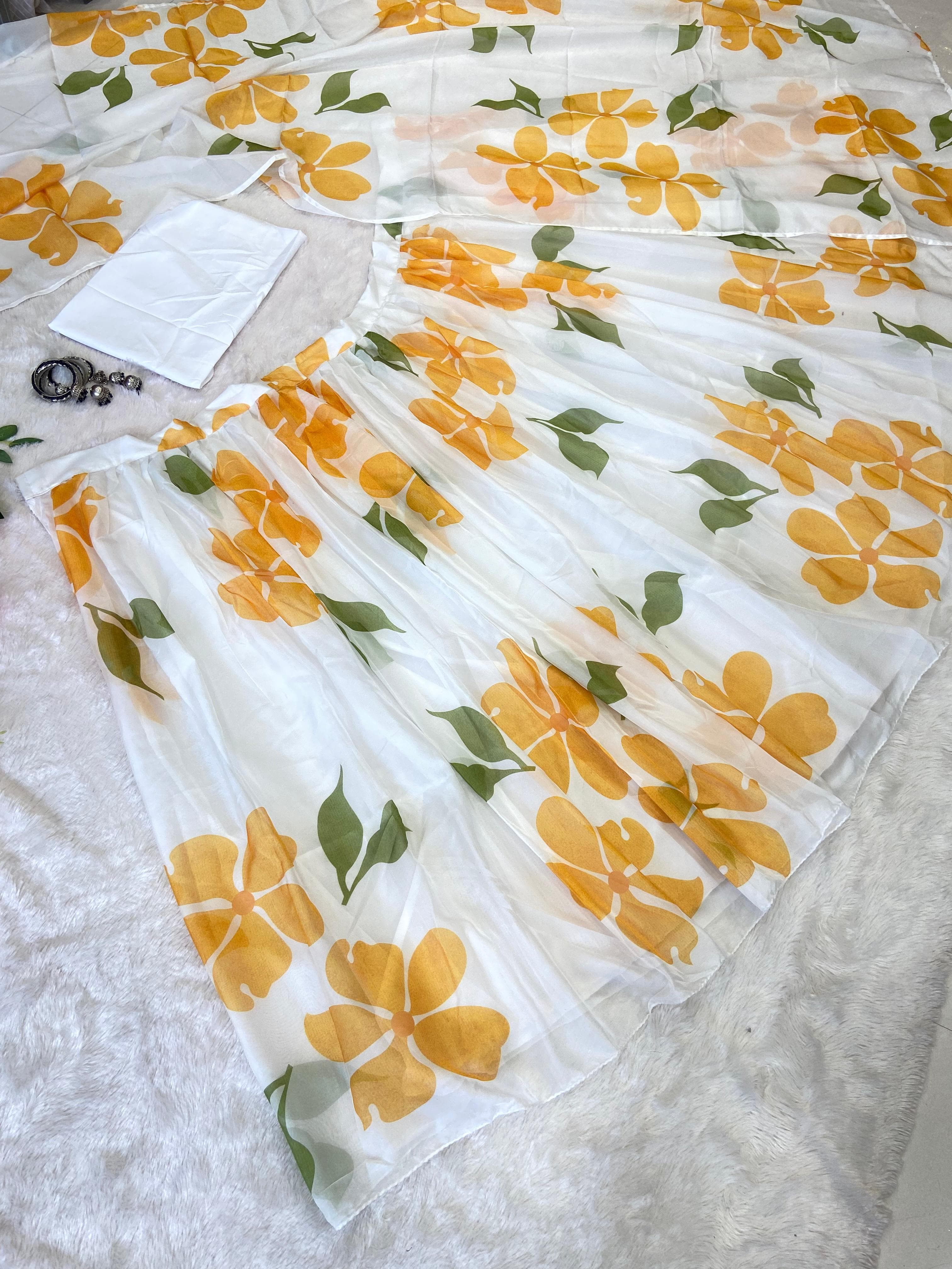 Beautiful Party Wear Lehenga Choli With Floral Print